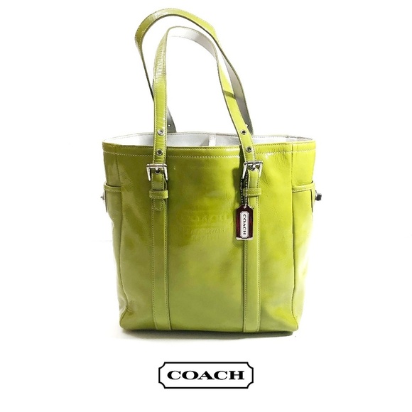 Coach Handbags - COACH Apple Green Glazed Leather Gallery Lunch Tote Bag M3Q-9786